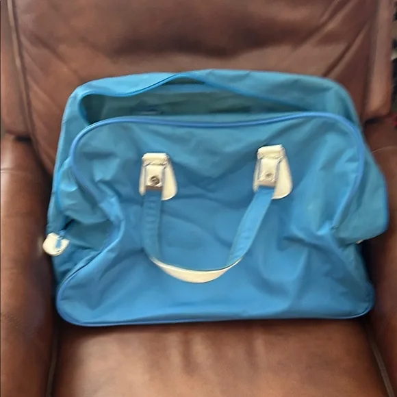 Adidas Retro Blue and White Sports Bag - Picture 8 of 9